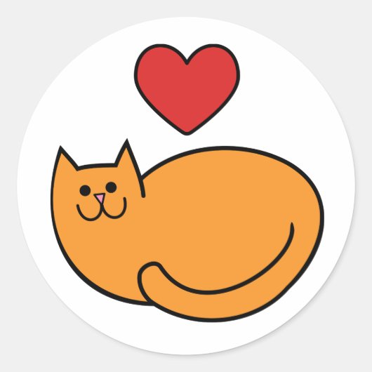 私は猫が大好きだ ラウンドシール (正面)