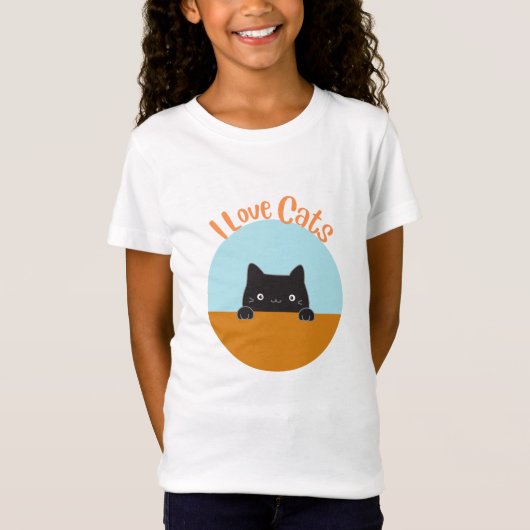 私は猫が大好きだ Tシャツ (正面)