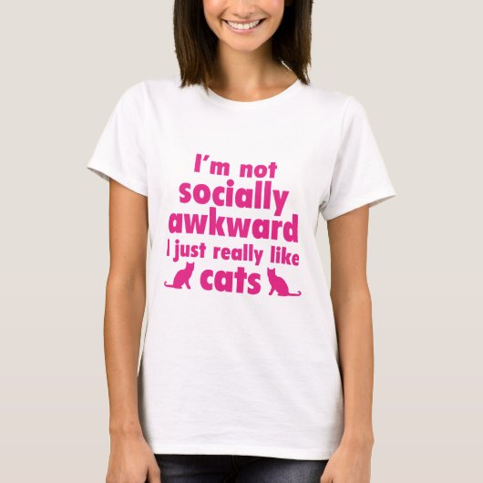 私は猫が大好きだ Tシャツ (正面)