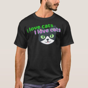 私は猫が大好きだ Tシャツ
