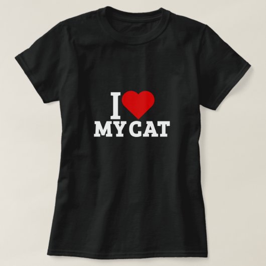 私は猫が大好きだ Tシャツ (デザイン正面)