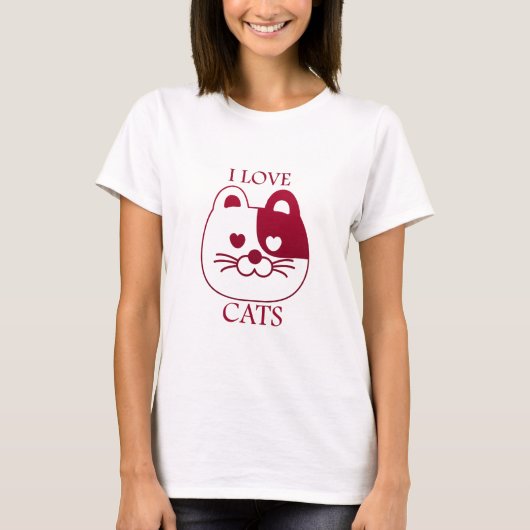 私は猫が大好きだ Tシャツ (正面)