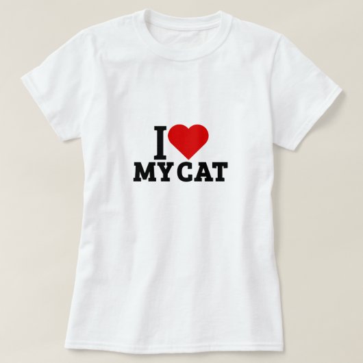 私は猫が大好きだ Tシャツ (デザイン正面)