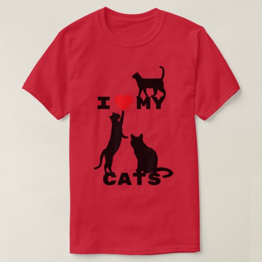 私は猫が大好きだ Tシャツ (デザイン正面)