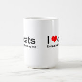 私は猫が大好きで、私を悩ませるのは人間だ コーヒーマグカップ (中央)