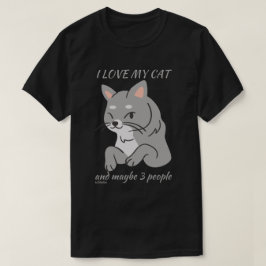 私は猫が大好きで、3人も可愛いおもしろい猫 Tシャツ