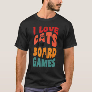私は猫が大好き猫猫ボードゲームボードゲーム4 Tシャツ