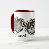 私は猫が大好き3写真マグカップ マグカップ (正面左)