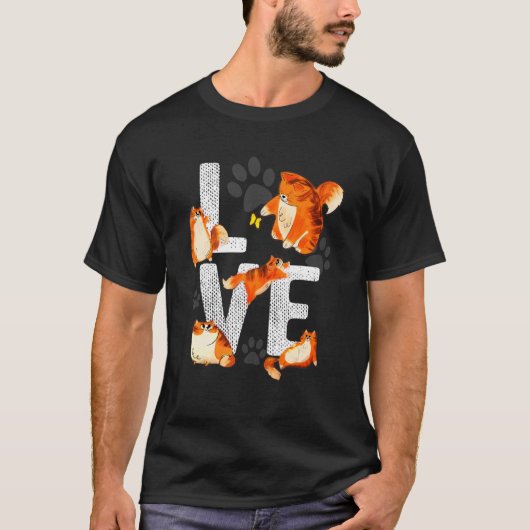 私は猫が大好き かわいい猫 楽しい猫 Tシャツ (正面)