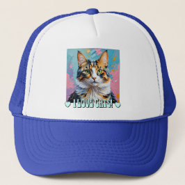 私は猫が大好き! キャップ