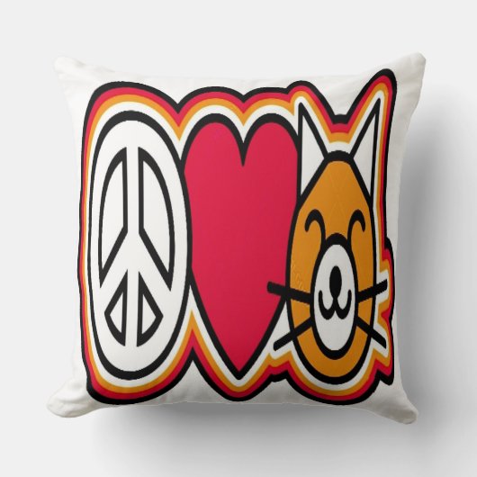 私は猫が大好き クッション (正面)