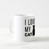 私は猫が大好き コーヒーマグカップ (正面左)