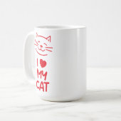 私は猫が大好き コーヒーマグカップ (正面左)