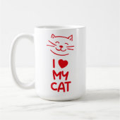 私は猫が大好き コーヒーマグカップ (左)