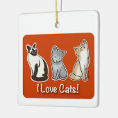 私は猫が大好き セラミックオーナメント (左)