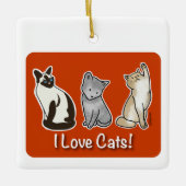 私は猫が大好き セラミックオーナメント (正面)