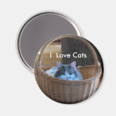 私は猫が大好き マグネット (正面/裏面)