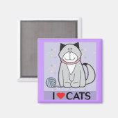 私は猫が大好き マグネット (正面/裏面)