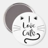 私は猫が大好き マグネット (正面/裏面)