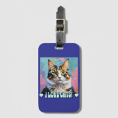 私は猫が大好き！ ラゲッジタグ (正面縦)