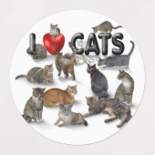 私は猫が大好き ラベル (デザイン1)