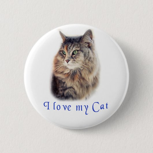 私は猫が大好き 缶バッジ (正面)