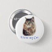 私は猫が大好き 缶バッジ (正面&裏面)