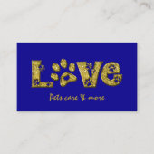 私は猫が大好き – 金ゴールド 名刺 (正面)