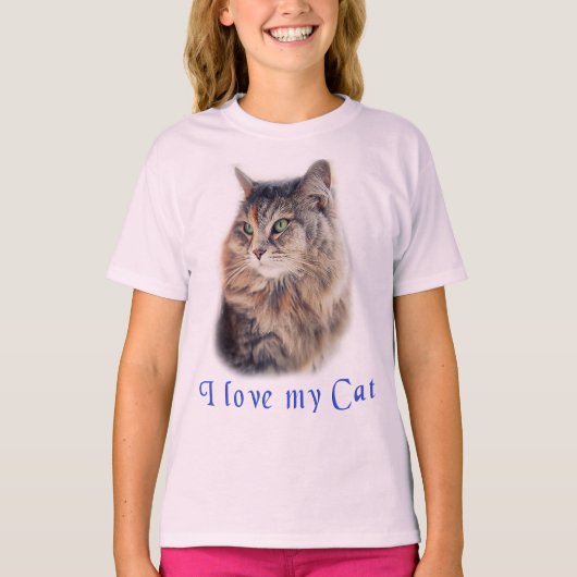 私は猫が大好き Tシャツ (正面)