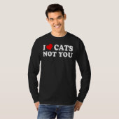 私は猫が好きじゃないおもしろい Tシャツ (正面フル)