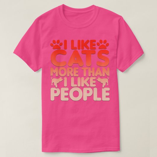 私は猫が好きすぎて人よりノベルティ Tシャツ (デザイン正面)