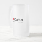 私は猫が好きだが、全食べくできない フロストグラスビールジョッキ (正面左)