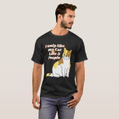 私は猫が好きで3人しか好きではない Tシャツ (正面フル)