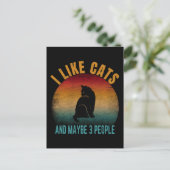 私は猫が好きで、3人くらいかな ポストカード (スタンド正面)