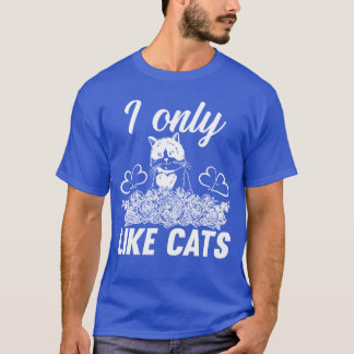 私は猫が好きなのは花猫猫好き Tシャツ