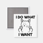 私は猫が欲しいようにしている マグネット (正面/裏面)