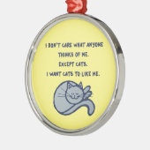 私は猫が私の金属オーナメントを好きになりたい メタルオーナメント (左)