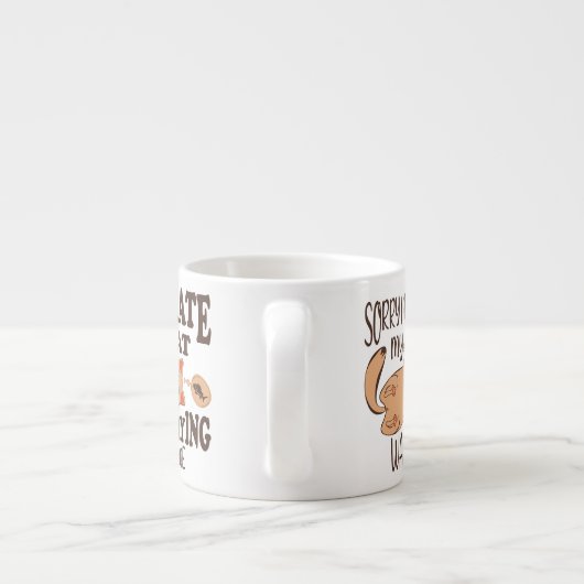 私は猫が私を狙っているのが遅くなってごめんなさい エスプレッソカップ (裏面)