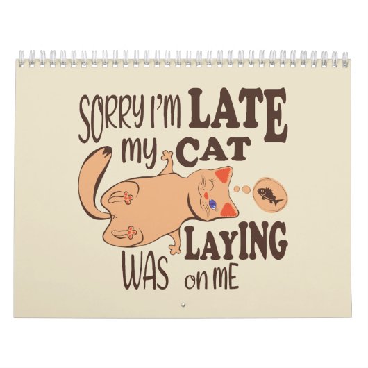 私は猫が私を狙っているのが遅くなってごめんなさい カレンダー (カバー)
