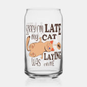 私は猫が私を狙っているのが遅くなってごめんなさい ガラス缶 (正面)