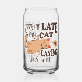 私は猫が私を狙っているのが遅くなってごめんなさい ガラス缶 (裏面)
