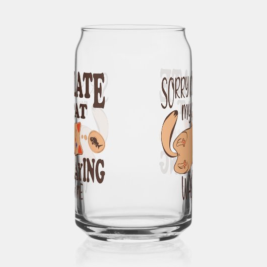 私は猫が私を狙っているのが遅くなってごめんなさい ガラス缶 (右)