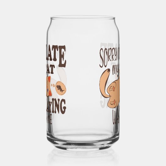 私は猫が私を狙っているのが遅くなってごめんなさい ガラス缶 (左)