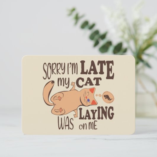 私は猫が私を狙っているのが遅くなってごめんなさい サンキューカード (スタンド正面)