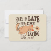 私は猫が私を狙っているのが遅くなってごめんなさい サンキューカード (裏面)