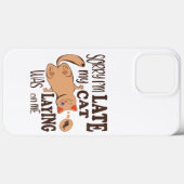 私は猫が私を狙っているのが遅くなってごめんなさい Case-Mate iPhoneケース (裏面 (横))