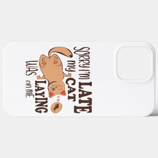 私は猫が私を狙っているのが遅くなってごめんなさい Case-Mate iPhoneケース (裏面 (横))