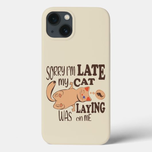 私は猫が私を狙っているのが遅くなってごめんなさい Case-Mate iPhoneケース (裏面)