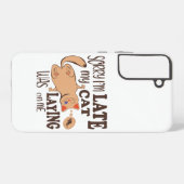 私は猫が私を狙っているのが遅くなってごめんなさい SAMSUNG GALAXYケース (裏面横)