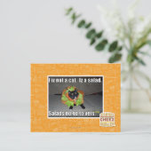 私は猫ではない。サラダを食べる。 ポストカード (スタンド正面)